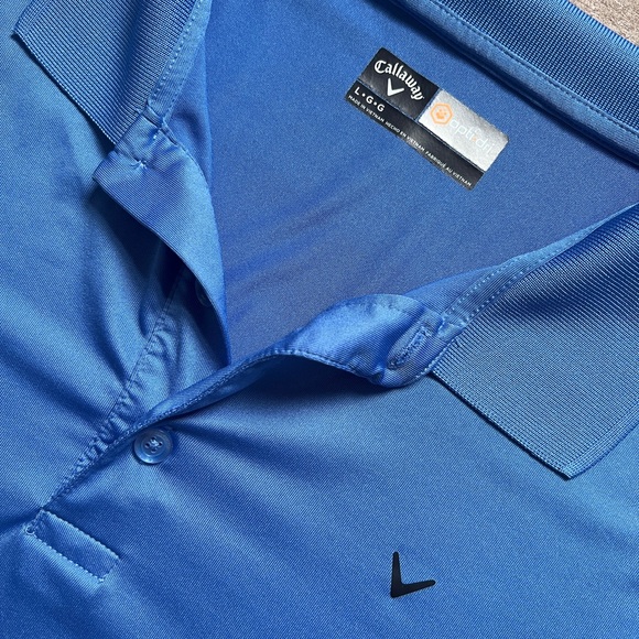 Callaway Blue Men’s Opti-Dri Golf Shirt Sz Large - Picture 5 of 8